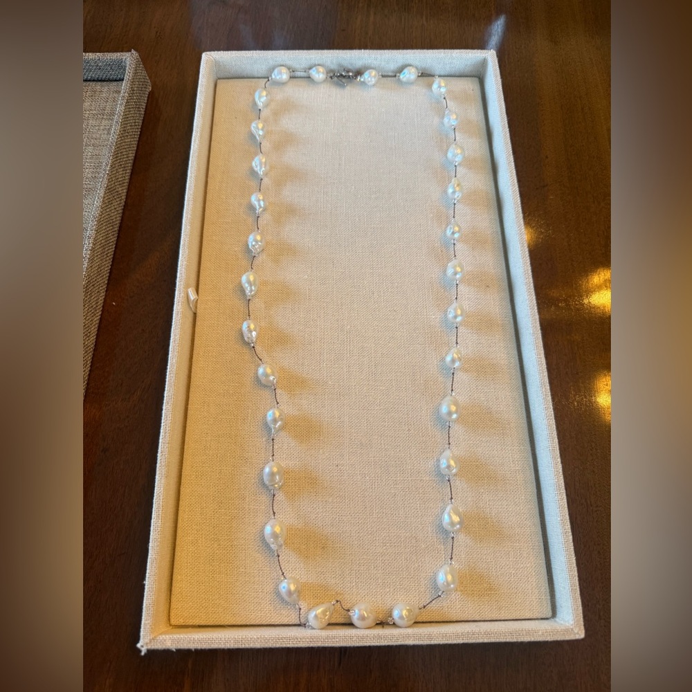 Margo Morrison Large Long Pearl Necklace
